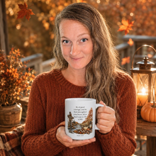 Load image into Gallery viewer, Autumn Cross Mug – Psalm 31:24 Coffee Cup (11oz)